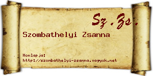 Szombathelyi Zsanna névjegykártya